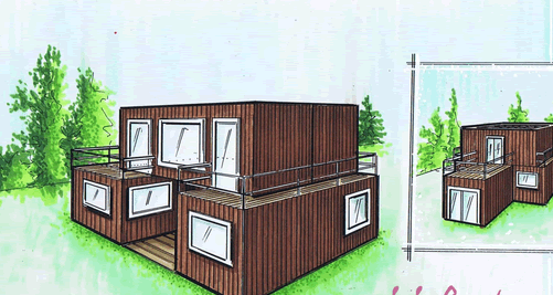 container home green roof 7