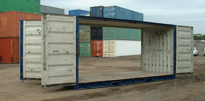 shipping container types open side